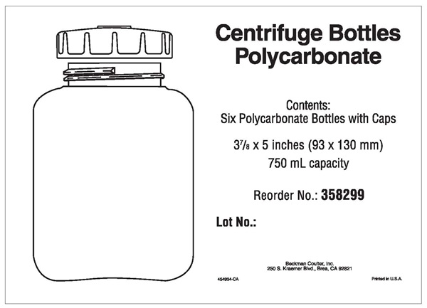 358299-750 mL Polycarbonate Bottle with Screw-On Cap, 96 x 130mm - 6Pk_1